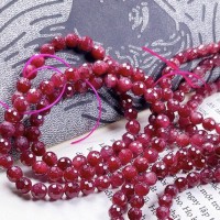 Vòng tay đá ruby cắt giác quấn 3 vòng