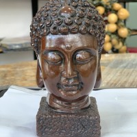 Tượng phật adida bằng đá nguyên khối cao 14cm