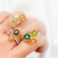 NHẪN ĐÁ ĐỒNG ĐIẾU TOURMALINE TỰ NHIÊN BỌC BẠC TA