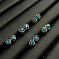 Bông tai kim cương moissanite bọc bạc sang trọng