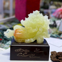 Bức Cảnh Bắp Cải Phong Thủy Ngọc Onyx Tự Nhiên (Như Ý 20cm) - T4044 - Món Quà Khai Trương, Tân Gia Đẳng Cấp – Tác Phẩm Đá Tự Nhiên Chiêu Tài Tấn Lộc