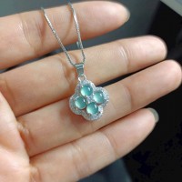 Mặt Dây Chuyền Cỏ 4 Lá Lam Ngọc T4086 – Trang Sức Cao Cấp, Quà Tặng Ý Nghĩa Biểu Tượng May Mắn & Thịnh Vượng