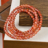 Vòng Ngọc Nam Hồng Quấn 3 T4124 – Quà Tặng Phong Thủy Cho Nam, Sang Trọng Hồng Vân Thịnh Vượng