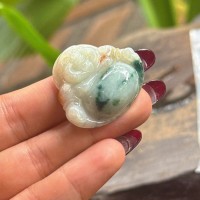 Mặt Dây Chuyền Di Lặc Hoa Bay Kim Hồng Type A T4155 - Quà Tặng Mệnh Tài Lộc – Đá Tự Nhiên Nguyên Khối Kích Hoạt Vượng Khí Cho Gia Chủ