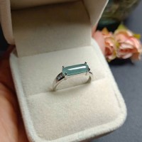 Nhẫn bạc lam ngọc phỉ thuy type A dáng yên ngựa T4228 - Quà Tặng Đá Tự Nhiên Cao Cấp – Chiêu Tài Vượng Khí Cho Doanh Nghiệp