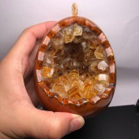 ĐÈN NGỦ HỐC ĐÁ TINH THỂ THẠCH ANH VÀNG