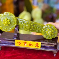 Gậy như ý đá ngọc serpentine ngang 30cm T151