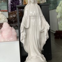 Tượng đức mẹ maria đá trắng cao 80cm ngang 50cm