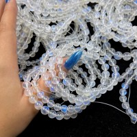 VÒNG TAY ĐÁ MOONSTONE ĐÁ MẶT TRĂNG TỰ NHOIEEN ÁNH XANH BỔ TRỢ MỆNH KIM VÀ THUỶ.