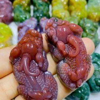 Mặt dây chuyền đá băng ngọc thủy tảo tỳ hưu may mắn T189