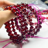 VÒNG TAY ĐÁ NGỌC HỒNG LỰU ( GANET) TỰ NHIÊN