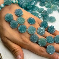 PHÔI HOA HỒNG ĐÁ LAM NGỌC TỰ NHIÊN