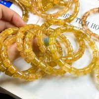 Vòng tay thạch anh tóc vàng dáng lu tự nhiên