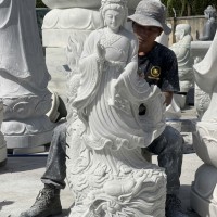 Tượng phật quan âm đứng cao 1,6m ngang 60cm dài 40cm T3618