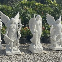 Tượng thiên thần cầm cây gậy và con cá cao 1m35 T3621