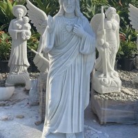 Tượng Chúa Giêsu đá trắng cao 1m6 T3622