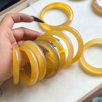 Vòng bản đá mã não vàng mật bạch vương sang trọng - T3251