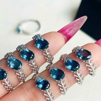 Nhẫn Topaz bạc ta cực xinh tay - T3266