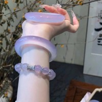 Vòng bản đá mã não tím tự nhiên - T3393