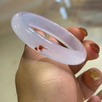 Vòng bản đá mã não tím la lan chu sa vip T3448