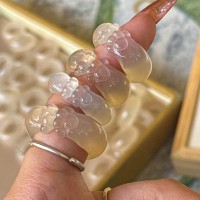 Nhẫn đá mã não bạch nguyệt quang chạm chân mèo  T3473