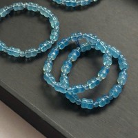 Vòng tay đá aquamarine dáng hồ lô T3501