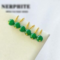 Bông tai ngọc bích đẹp sang trọng T3674