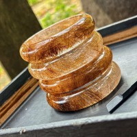 Vòng bản thạch anh tóc đỏ chột ú T3687