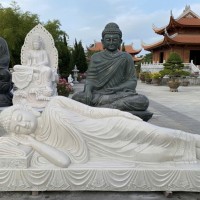 Tượng phật thích ca mâu ni nằm cao 1m-ngang 2.8m T3764