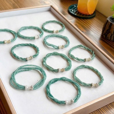 Vòng Tay Ngọc Cẩm Thạch 3 Vòng Mix Charm - T4068- Trang Sức Nữ Nhỏ Nhắn Thanh Lịch – Dưỡng Nhan An Tâm, Cát Tường Như Ý & Thu Hút Duyên Lành