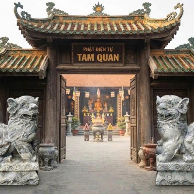Cặp nghê đá cẩm vân cao 1.2m - T4070 - Vật Phẩm Trang Trí Đá Tự Nhiên Cao Cấp – Quà Tặng Doanh Nghiệp & Sếp Tinh Tế