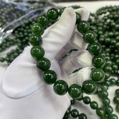 Vòng ngọc bích 12mm Vip T4146 - Món Quà Tinh Tế Tặng Sếp Sang Trọng – Đá Tự Nhiên 100% Mang Lại Bình An, Tài Lộc