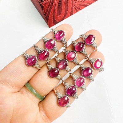 NHẪN RUBY BỌC BẠC 925 PHÙ HỢP CHO CHỊ EM PHỤ NỮ