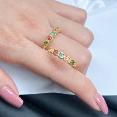 Nhẫn tourmaline mang lại sự nhẹ nhàng , may mắn tài lộc cho gia chủ