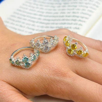 NHẪN MOISSANITE DÁN VƯƠNG MIỆN SIÊU XINH