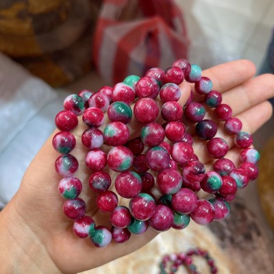 VÒNG TAY ĐÁ RUBY ĐÃ QUA XỬ LÝ SANG TRỌNG CHO PHÁI ĐẸP. MÀU SẮC TINH TẾ, MÓN TRANG SỨC ĐƯỢC ƯA CHUỘNG.