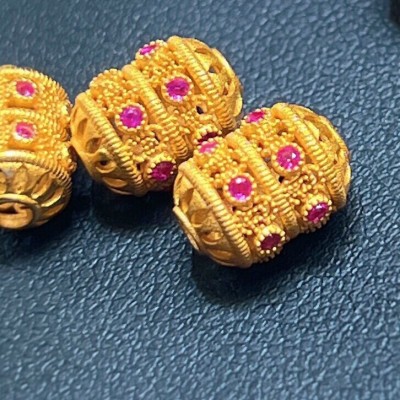 Charm bạc mạ tĩnh điện 24k dáng lu đính đá để chiêu tài, đón lộc, tăng vượng khí