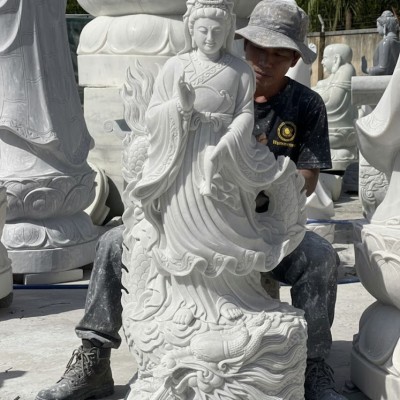 Tượng phật quan âm đứng cao 1,6m ngang 60cm dài 40cm T3618