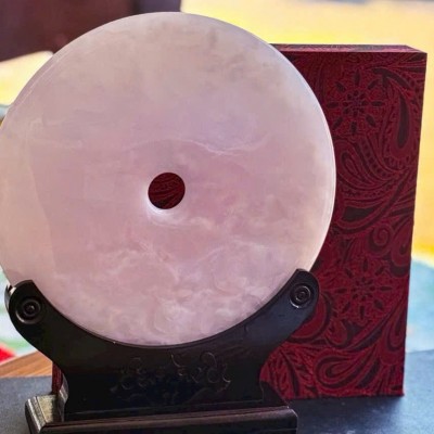 Đồng Điếu đá Onyx Hồng cao 20 cm T3459