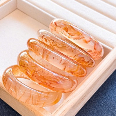 Vòng bản mã não vân vẩy rồng tự nhiên T3495