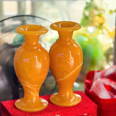 Cặp lục bình đá ngọc hoàng long cao 30cm