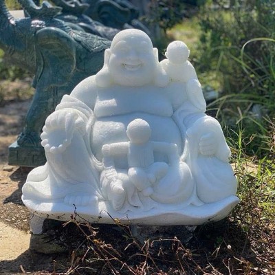 Tượng di lặc ngồi xung quanh là các tiểu đồng cao 46cm T3642
