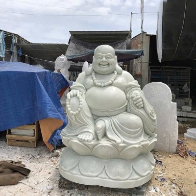 Tượng ông di lặc ngồi trên đài sen cao 1m5 T3664