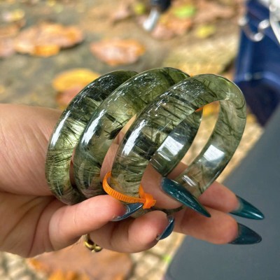 Vòng bản thạch anh tóc xanh vip T3688 