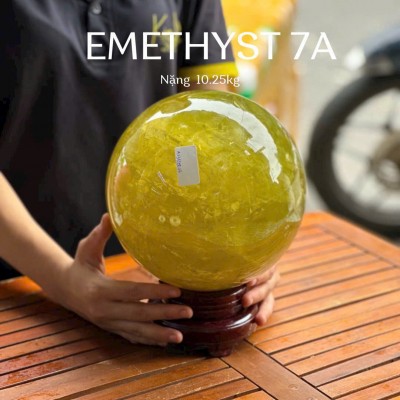 Bi cầu thạch anh vàng vip T3720