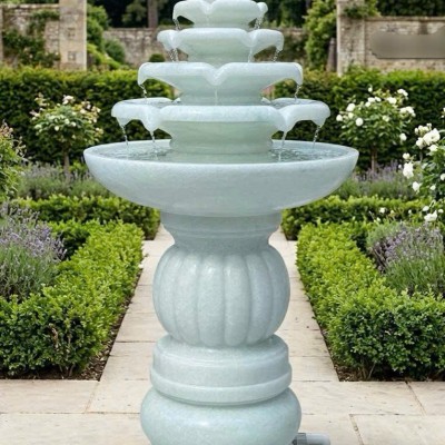 Thủy luân nước đá trắng tự nhiên nguyên khối, cao 1.27m T3875