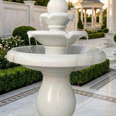 Thủy Luân Nước đá trắng tự nhiên kích thước cao 1,27 mét T3861