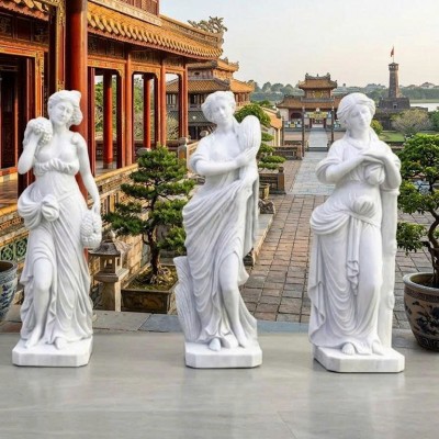 Tượng nghệ thuật đá nguyên khối Bộ Tượng Tam Nữ Thần Ân Điển cao 1m8 T3927