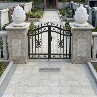 Cặp Búp Sen bằng đá trắng tự nhiên nguyên khối, cao 40cm T3977