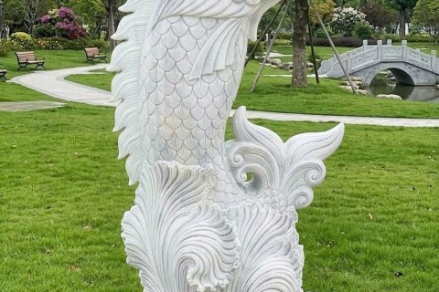 Cách Đặt Tượng Cá Chép Hoá Rồng Đá Trắng Chuẩn Phong Thủy Kích Vượng Khí Nhanh Nhất